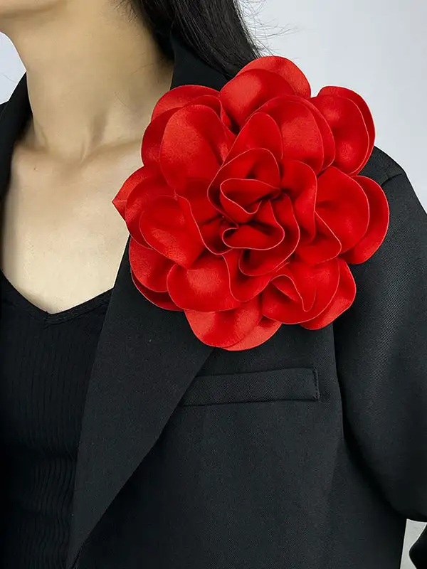 Layered Floral Statement Brooch