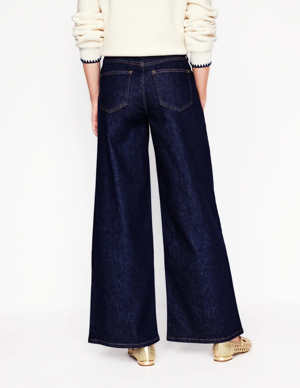 High Rise Wide Leg Jeans -Indigo Rinse