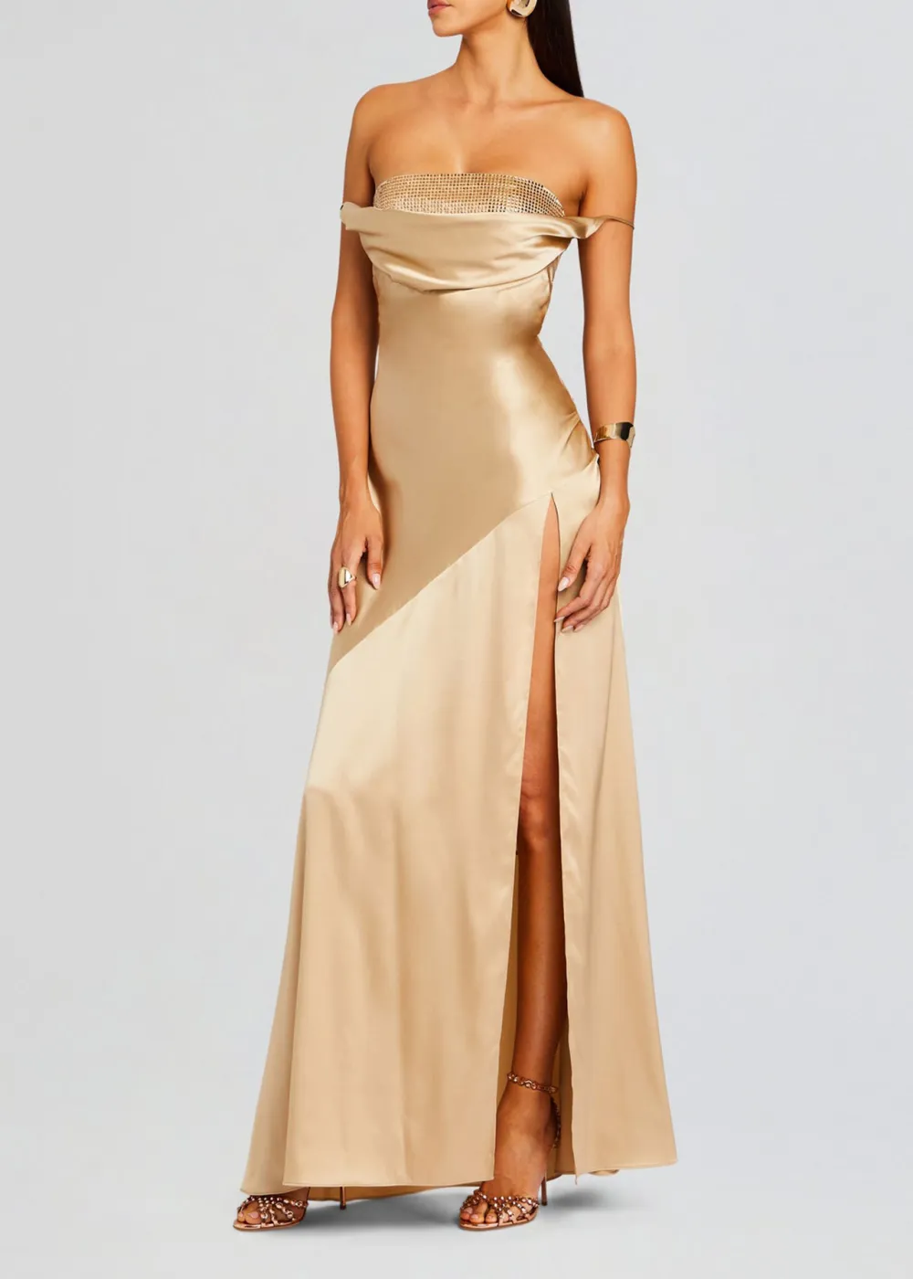Embellished Silk Dress