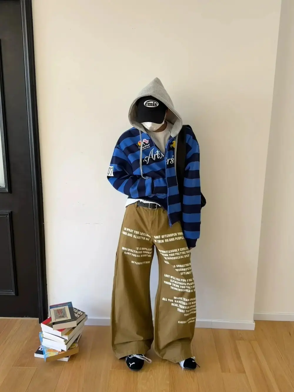 Text Print Jeans