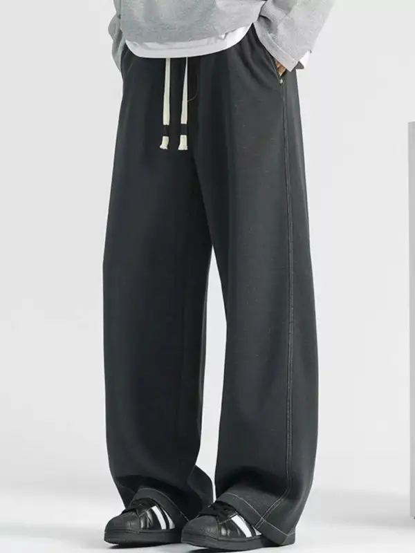 Men’s Plus Size Drawstring Wide Leg Jeans