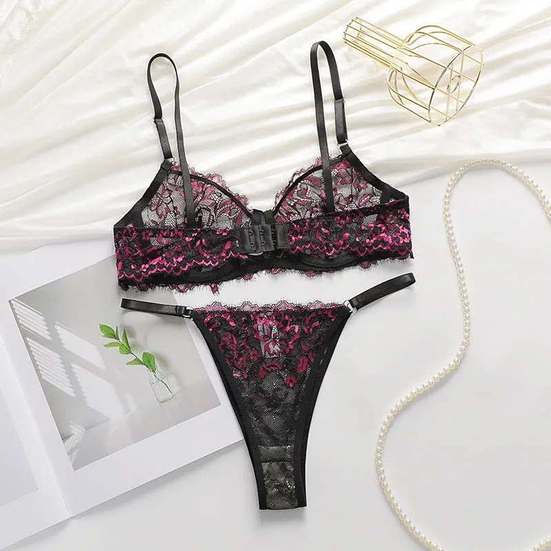 Lightweight Lace Molded Cup Bra Set