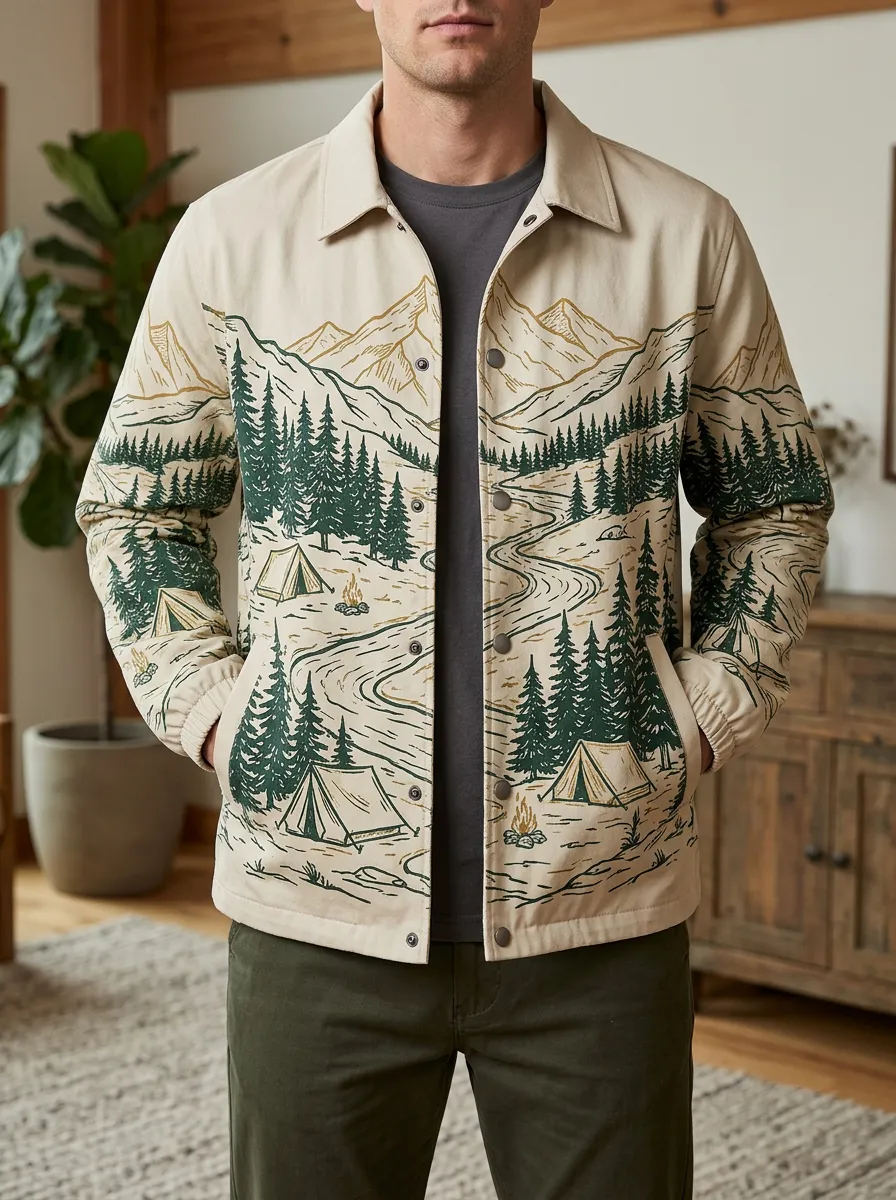 Men's Camping Mountain Forest Rugged Studio Jacket