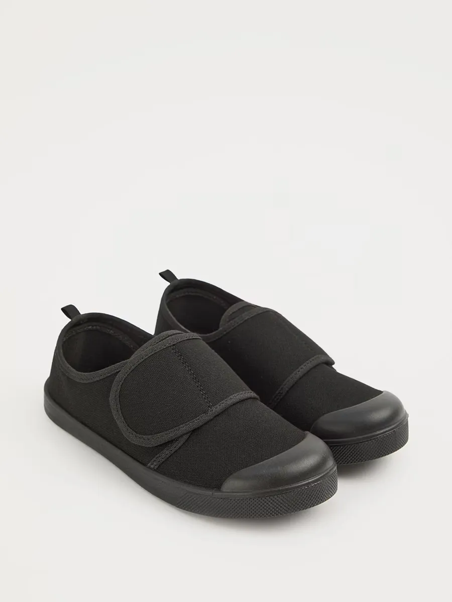 Black Wrap Strap Plimsoll