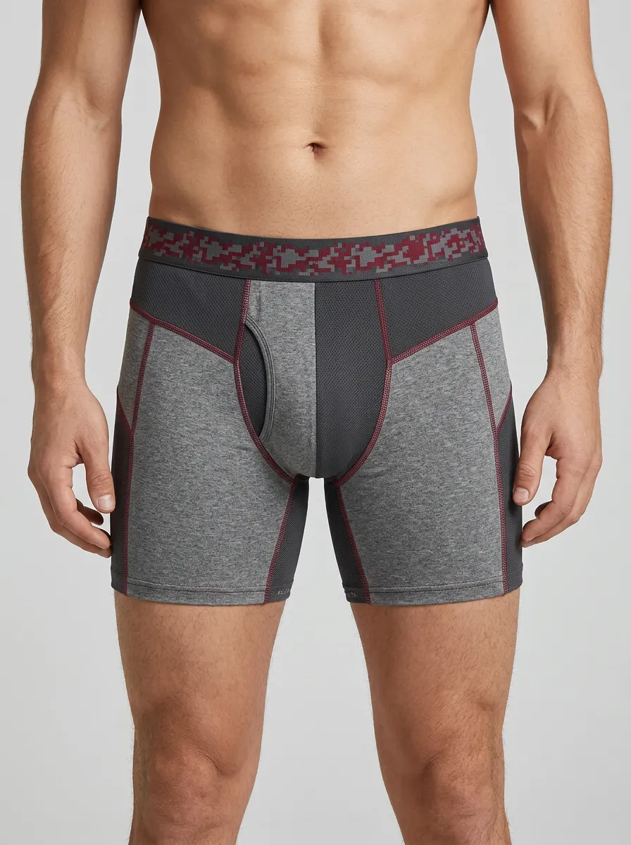 Men's Athletic Performance Digital Camo Waistband Boxer Briefs