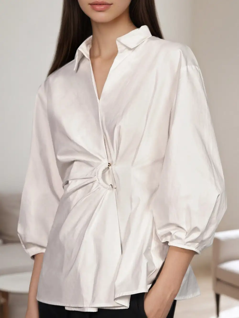Minimal Easy Drape Blouse