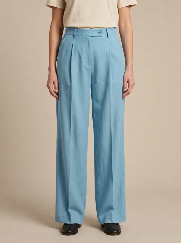 Everyday Softly Styled Pleated High Rise Wide Leg Trousers