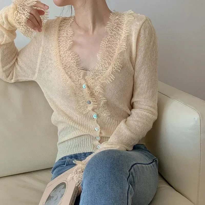 Lace Knit Cardigan
