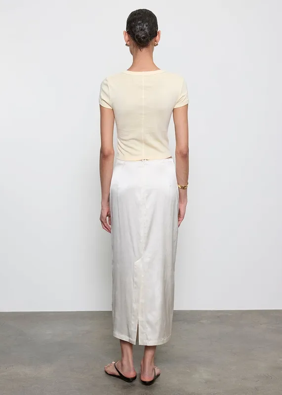 Baby Rib Cropped Tee Flan
