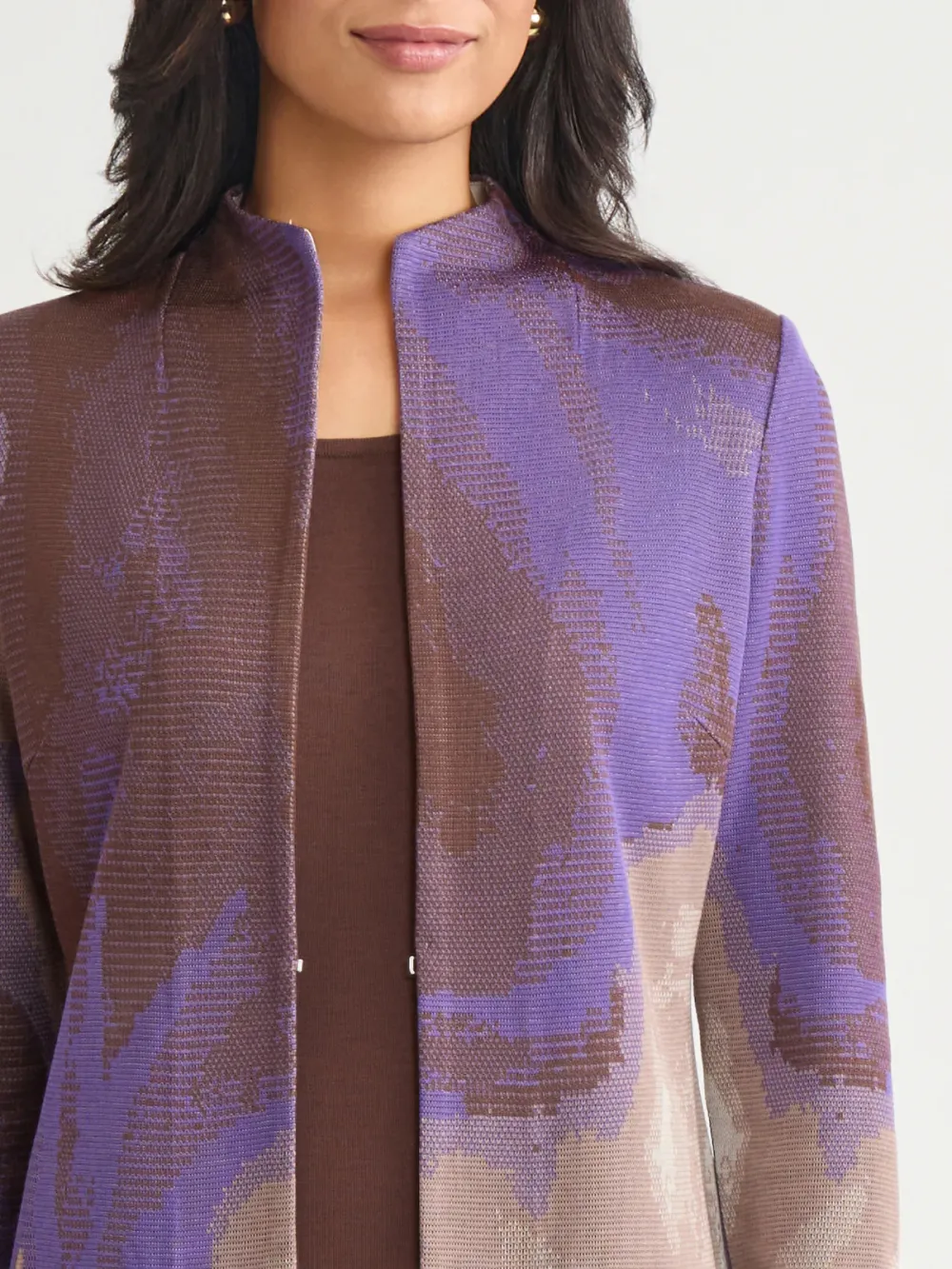 Medium To Long Jacquard Knitwear