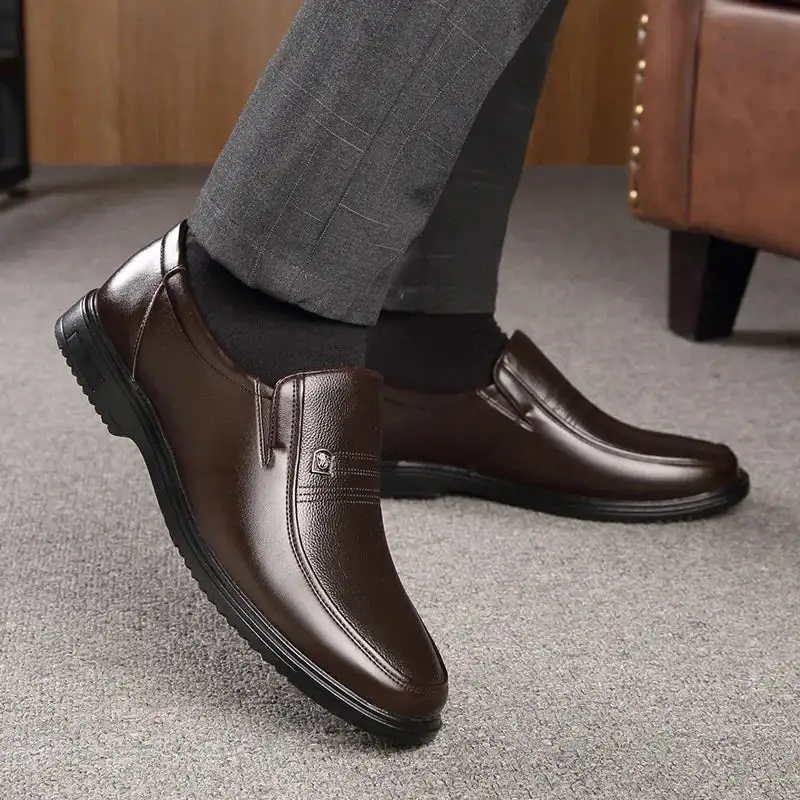 Leather Slip-On Business Shoes