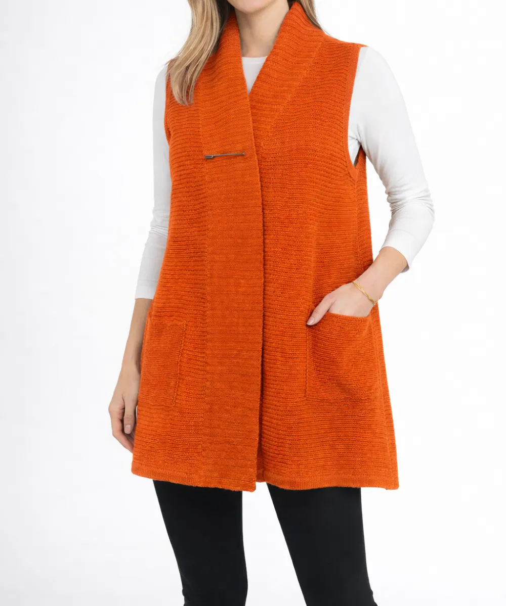 Pin Closure Pocket Open Vest