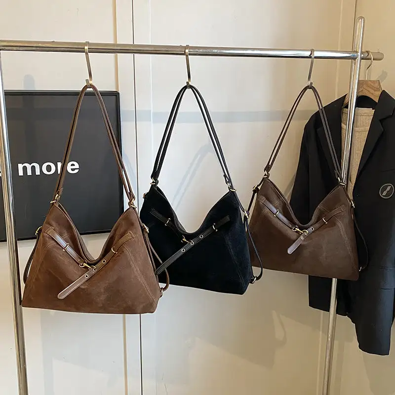 Roomy Suede Backpack