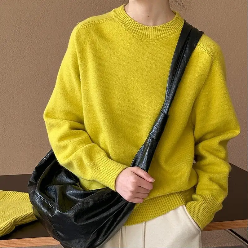 Lightweight Detachable Hood Round Neck Pullover Sweater