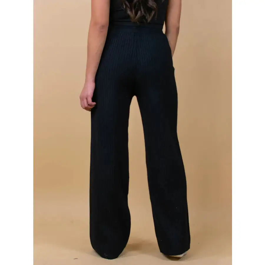 Ribbed Wide Leg Sweater Pants