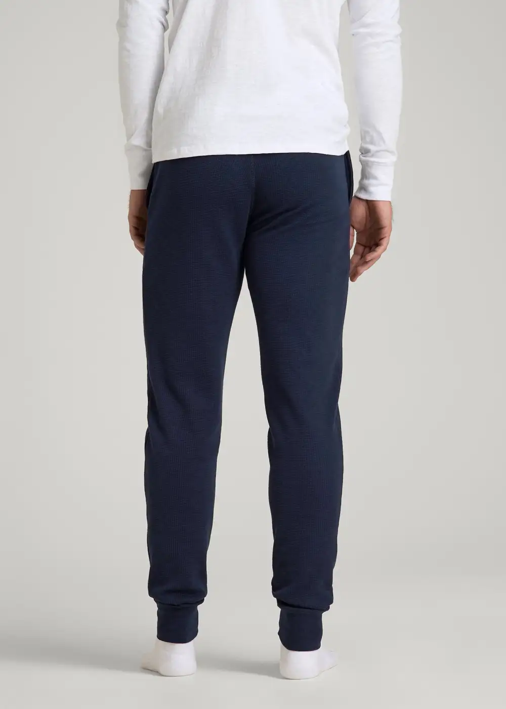 Men's Classic Cotton Running Waffle Knit Jogger Pants