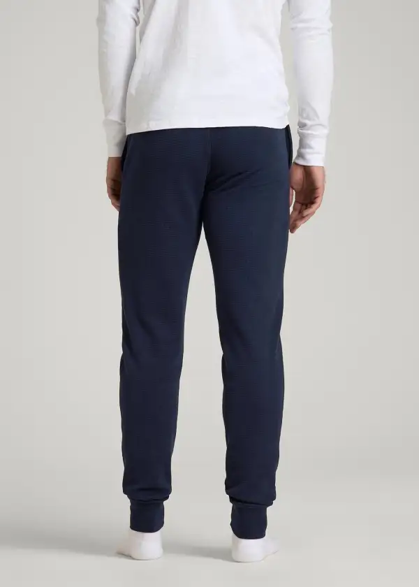 Men's Classic Cotton Running Waffle Knit Jogger Pants