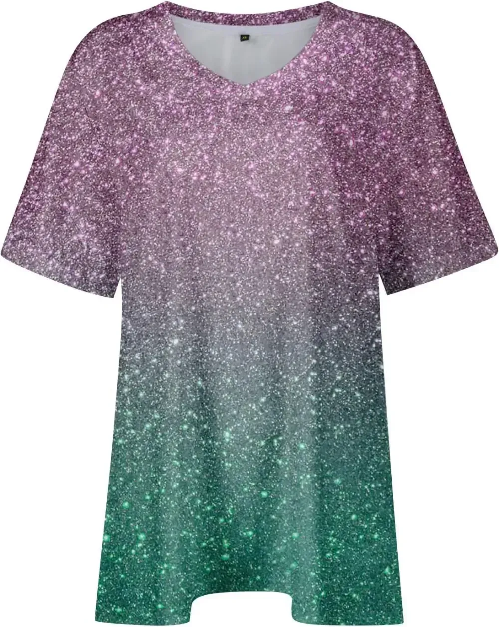 Plus Size Tops for Women Dressy Short Sleeve V Neck Shirts for Women Summer Tops for Women 2024 Floral Print Top
