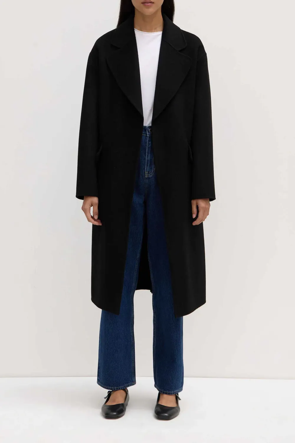 Shoulder Down Single Breasted Coat