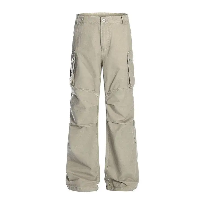 Women's Slim Fit Pleated Multi Pocket Cargo Pants