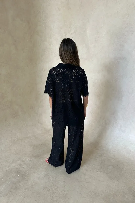 Black Lace Pants