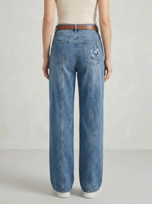 Women's Wide Leg Casual Denim Jeans