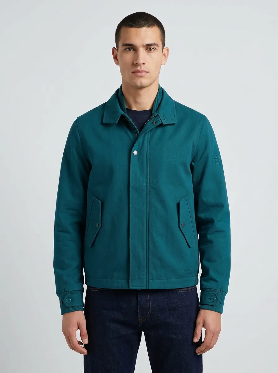 Men's Casual Military Style Olive Green Cotton Jacket