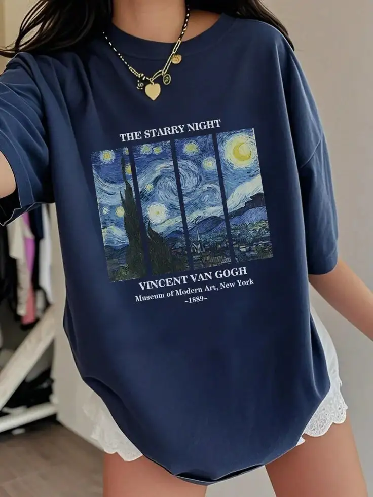 Art Print Oversized Tee