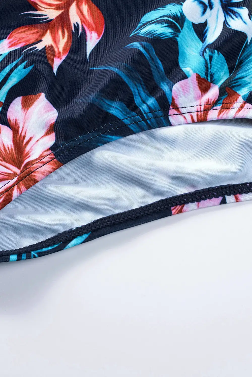 Mesh Accent Floral One-piece Swimwear