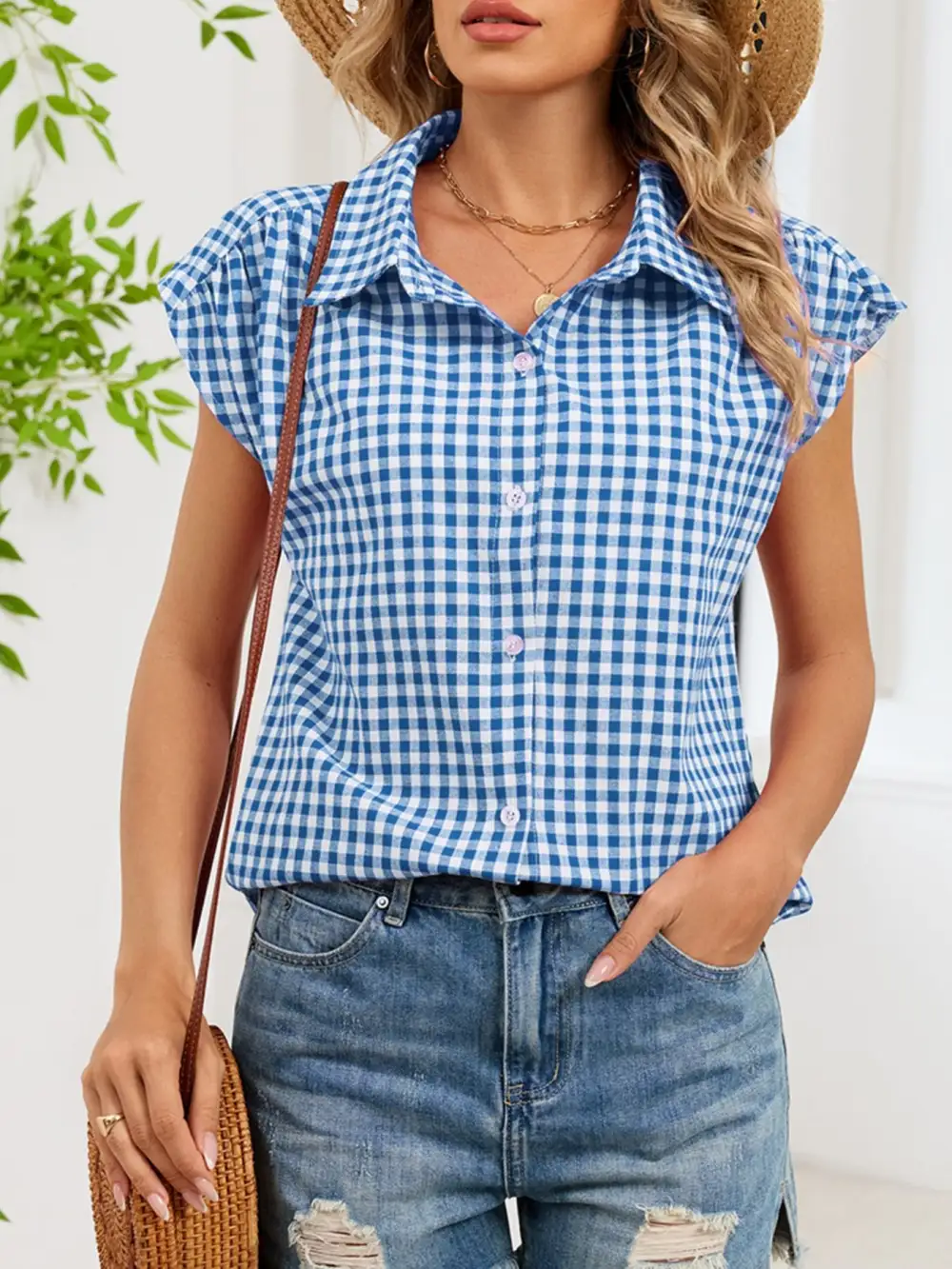 Gingham Button Down Shirt