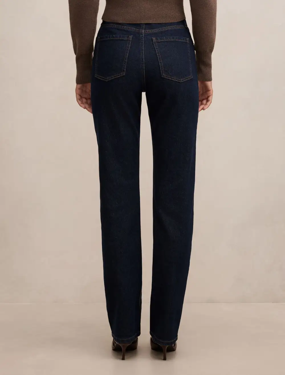 Dark Wash High-Rise Slim Leg Jeans