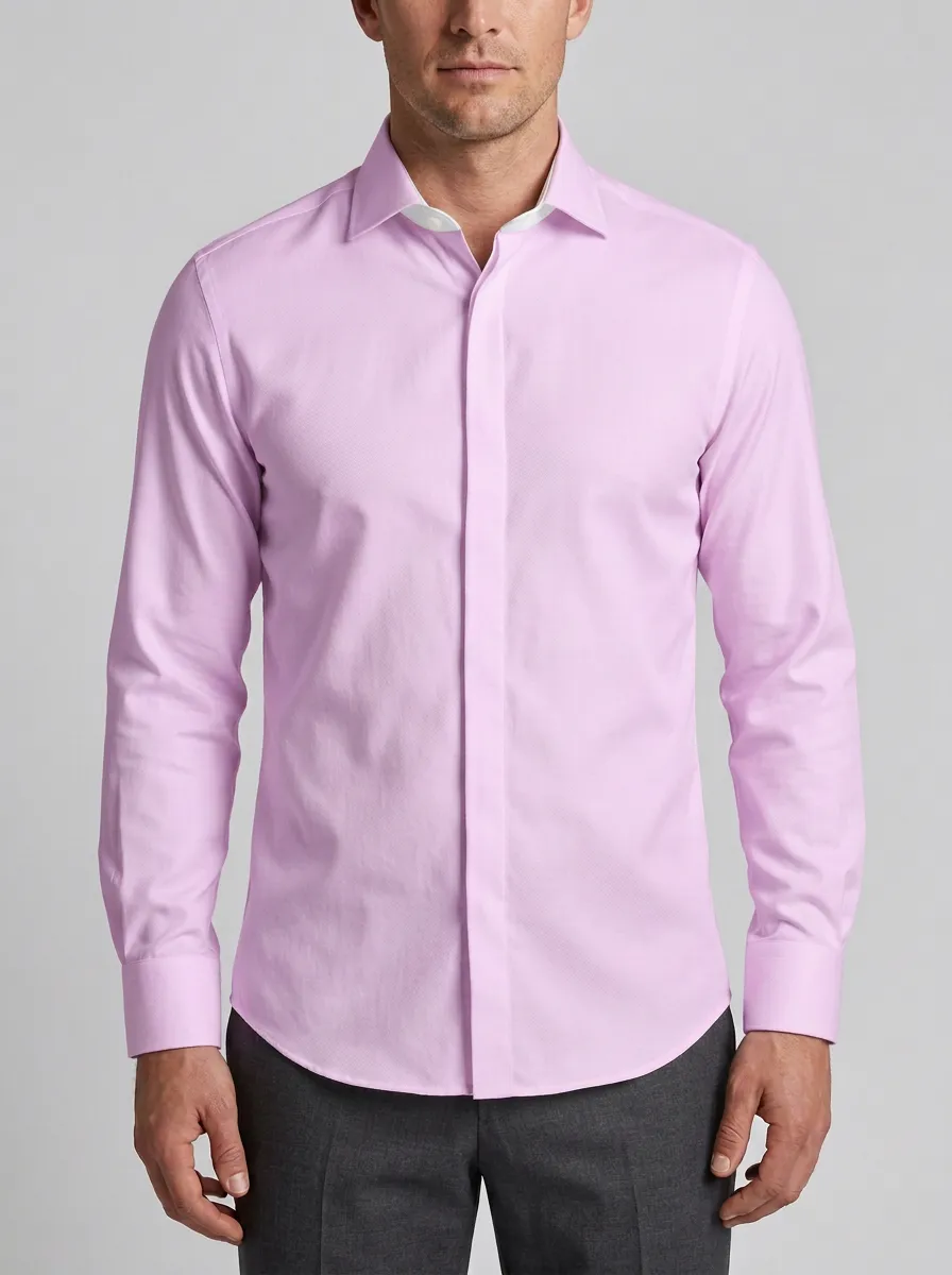 Men's Everyday Long Sleeve Solid Dress Shirt