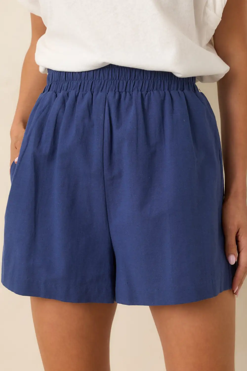 Cotton Linen Relaxed Fit Shorts