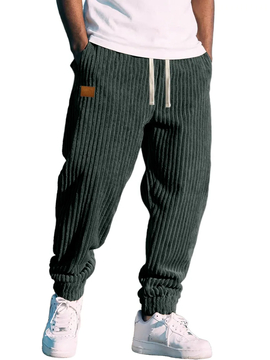Corduroy Striped Casual Pants