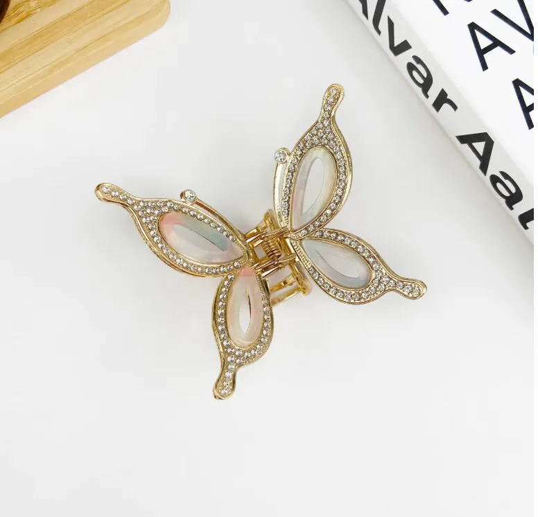 Butterfly Rhinestone Hair Claw Clip