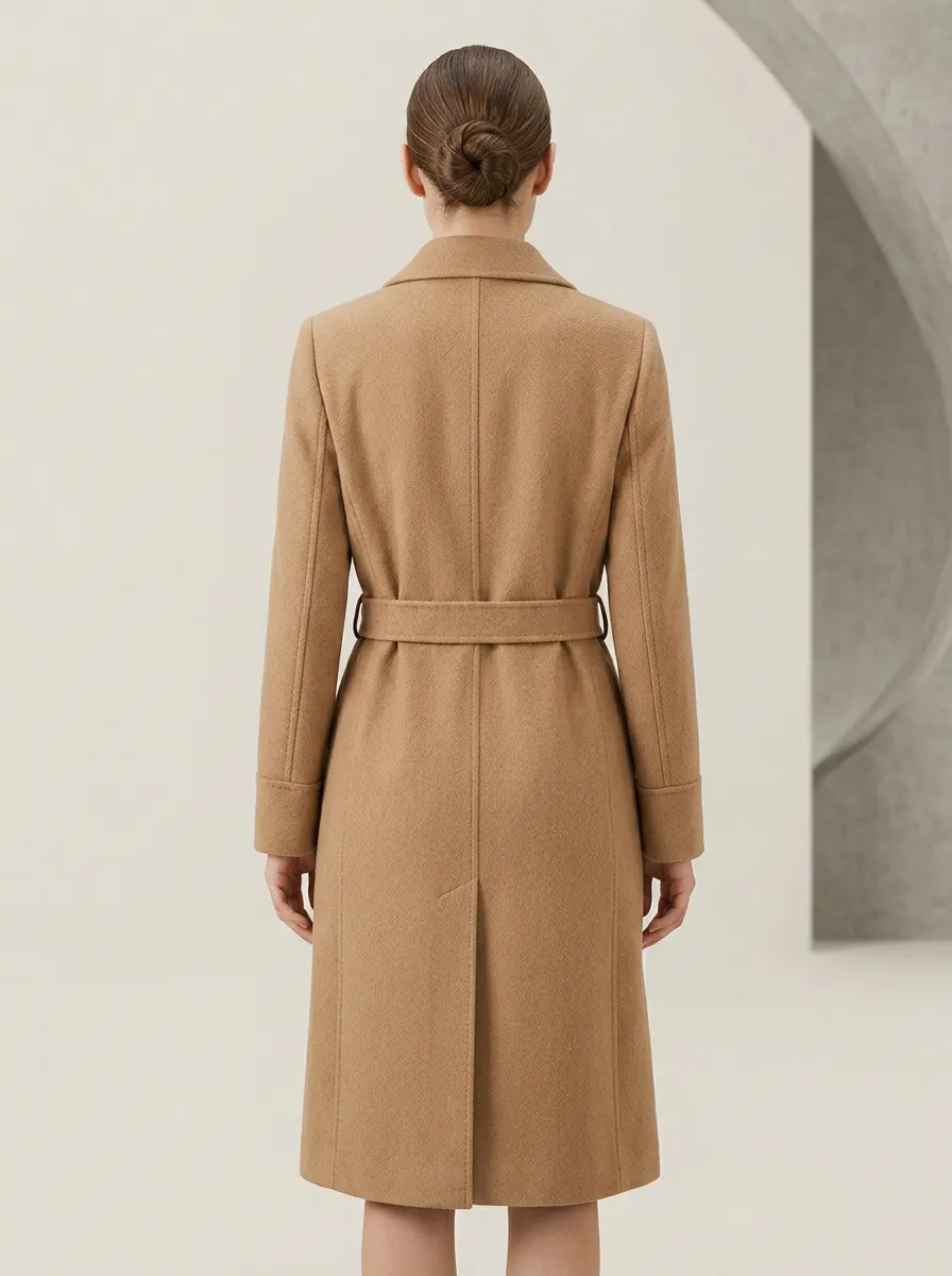 Modern Belted Wool Coat