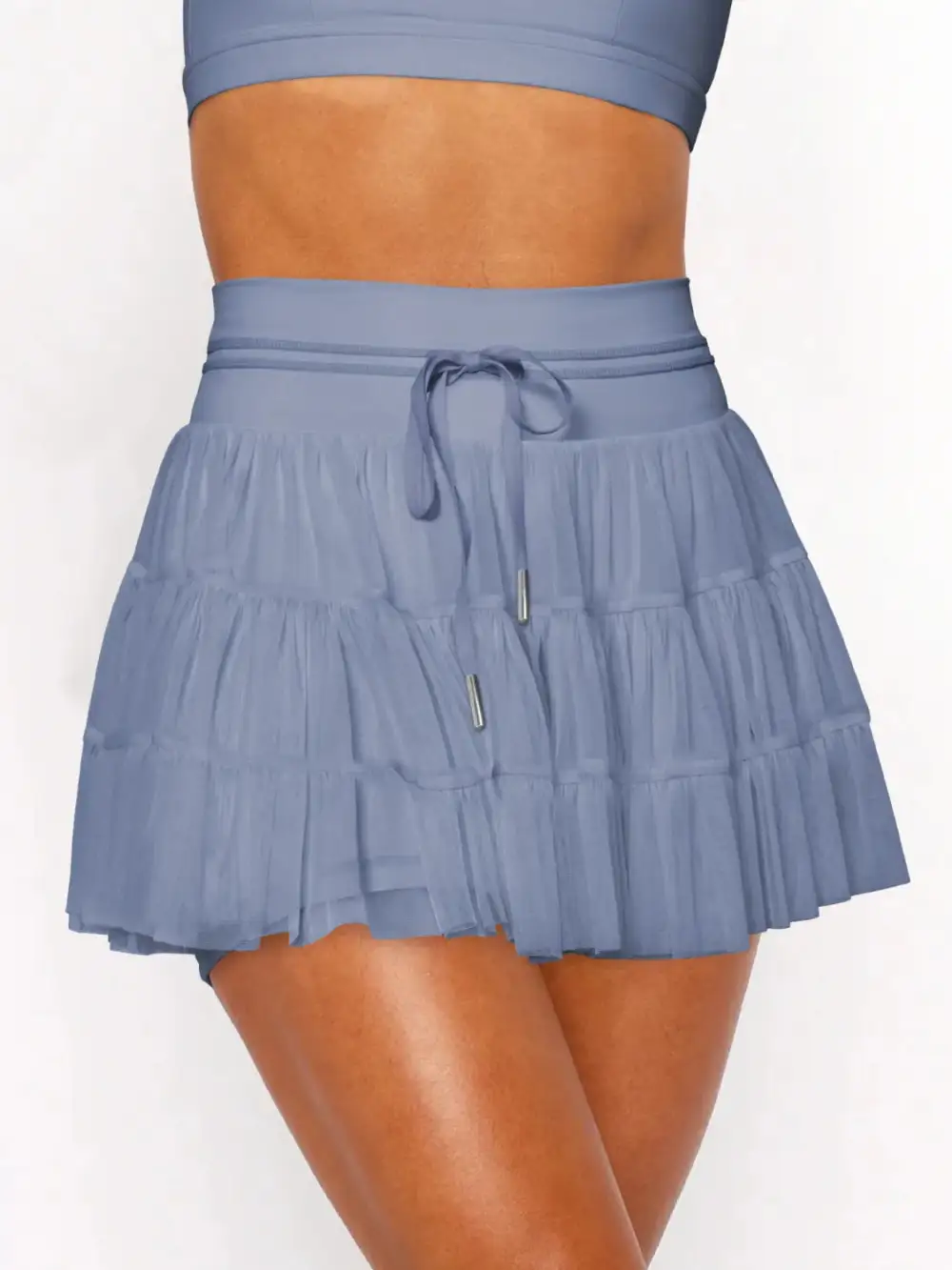 Tina High Waist Skort Pocket Jeans Skirt