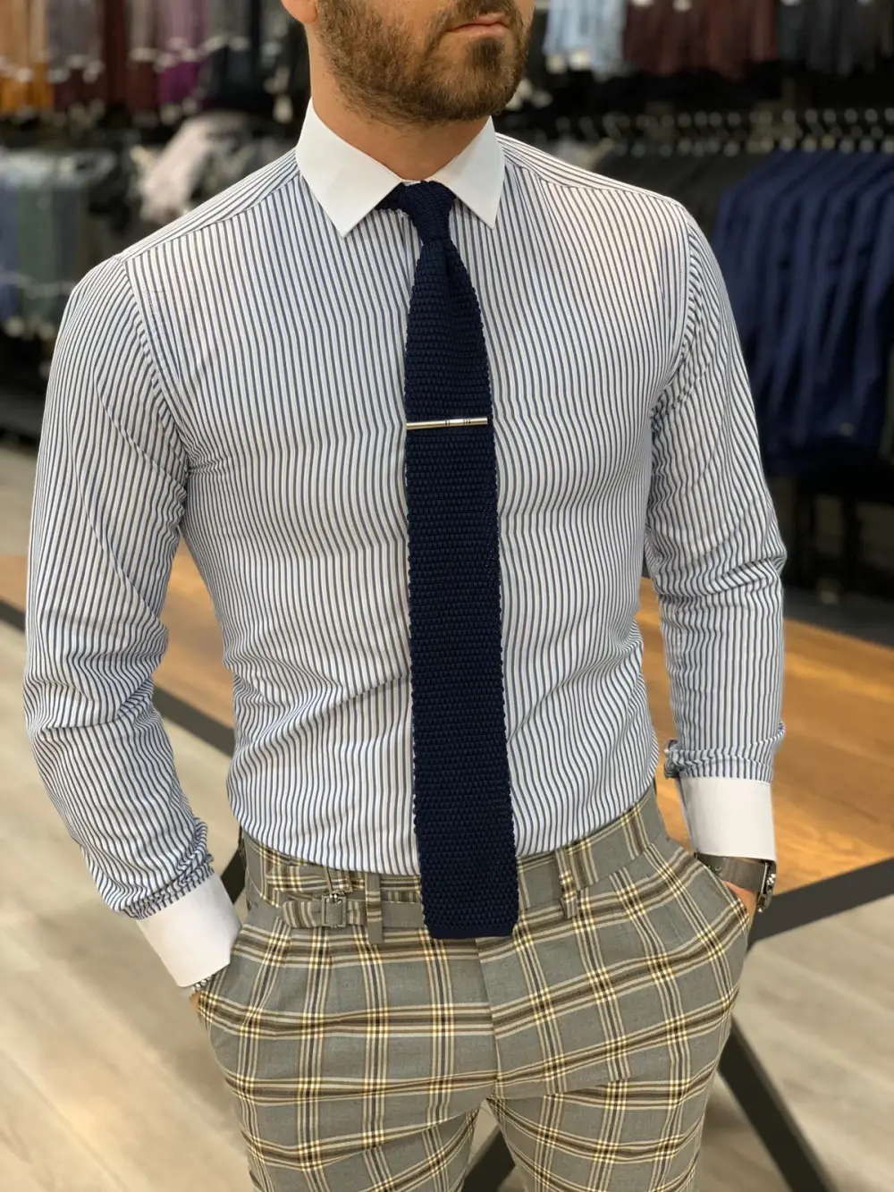 Classic Smart Slim Fit Cotton Casual Shirt