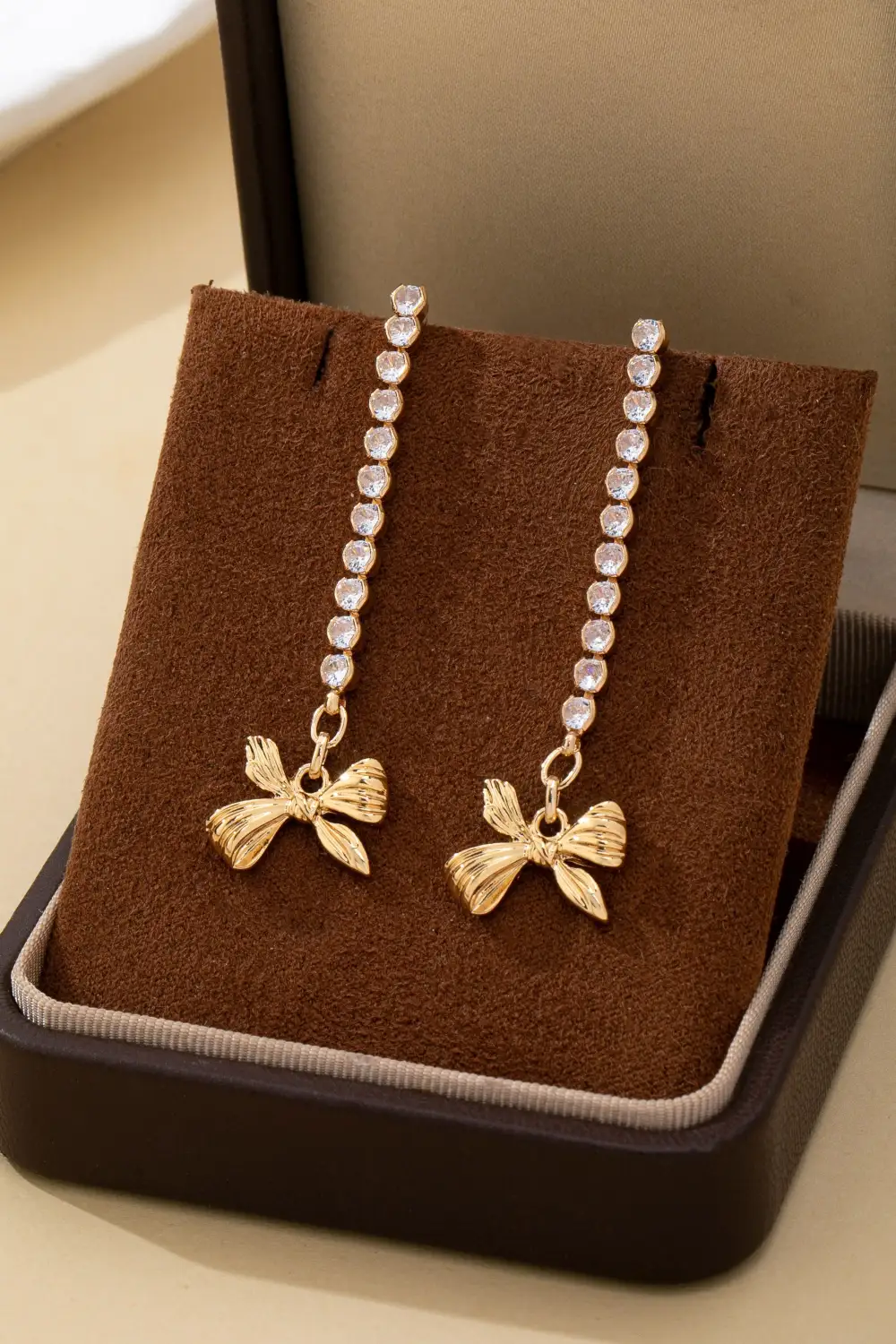 Crystal Pav Linear Drop arrings