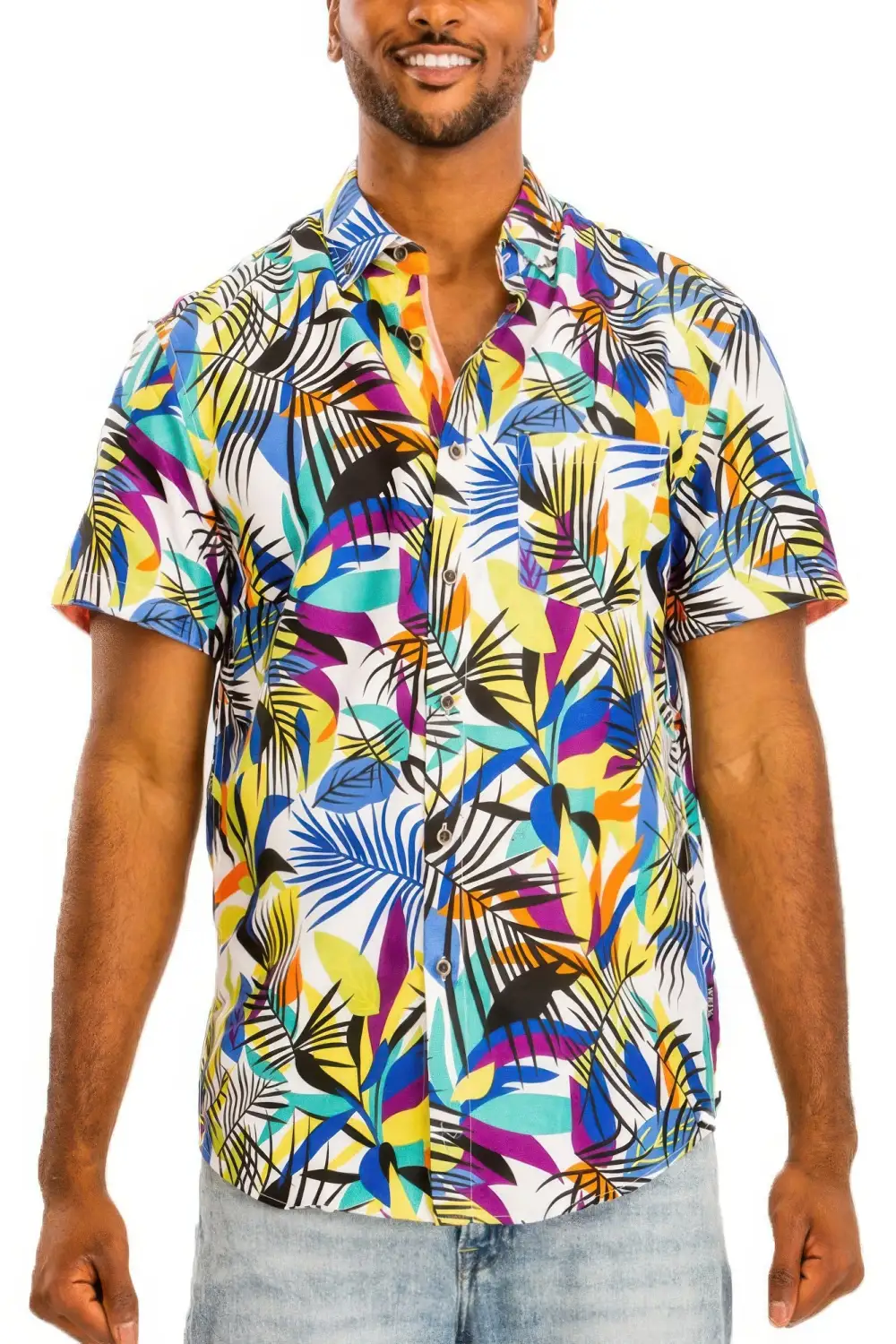 Relaxed Print Button-Down Shirt