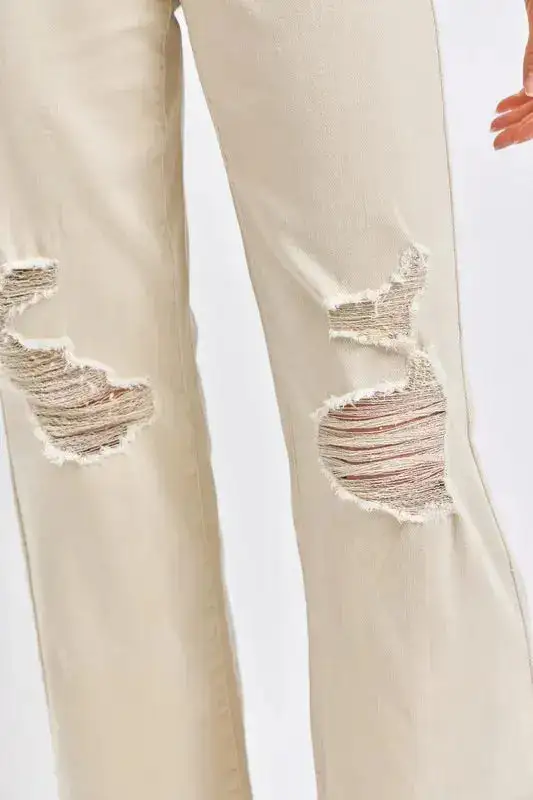 Cotton Stretch Distressed Denim Jeans