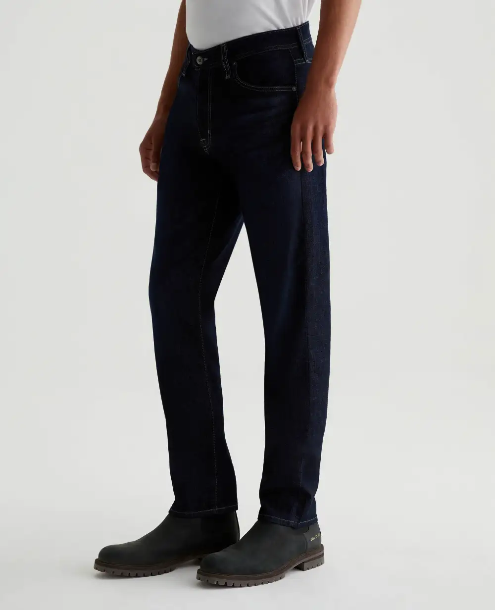 Men's Relaxed Tapered Whiskered Jeans