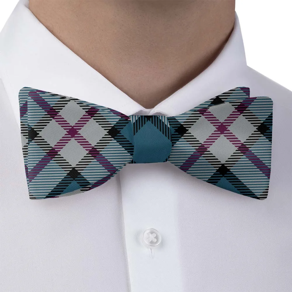 Harrison Plaid Motif Bow Tie