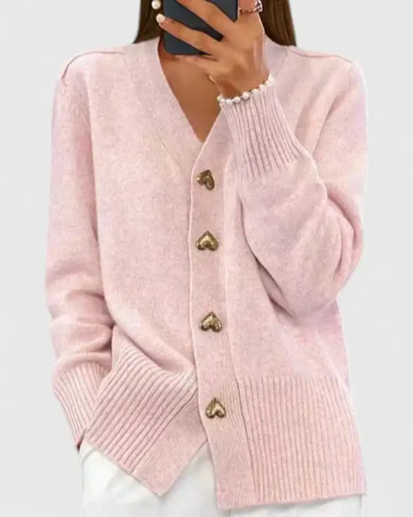 Knit Button Front Tailored Cardigan