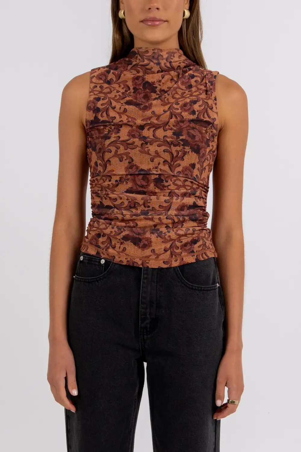Printed Sleeveless Tank Top