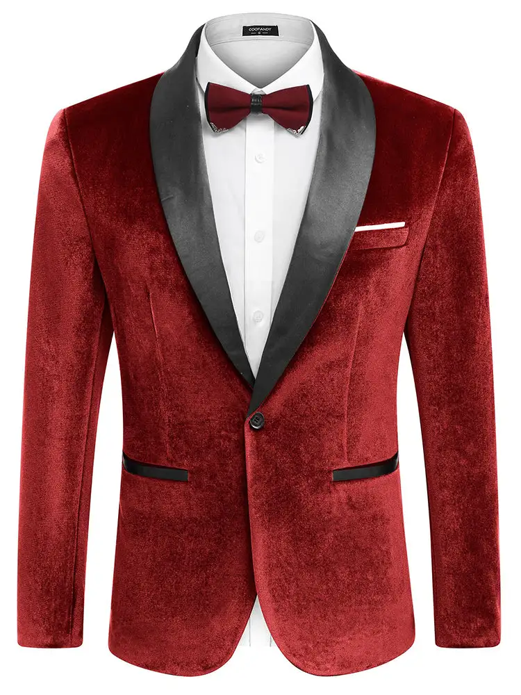 Velvet Tuxedo Blazer Jacket