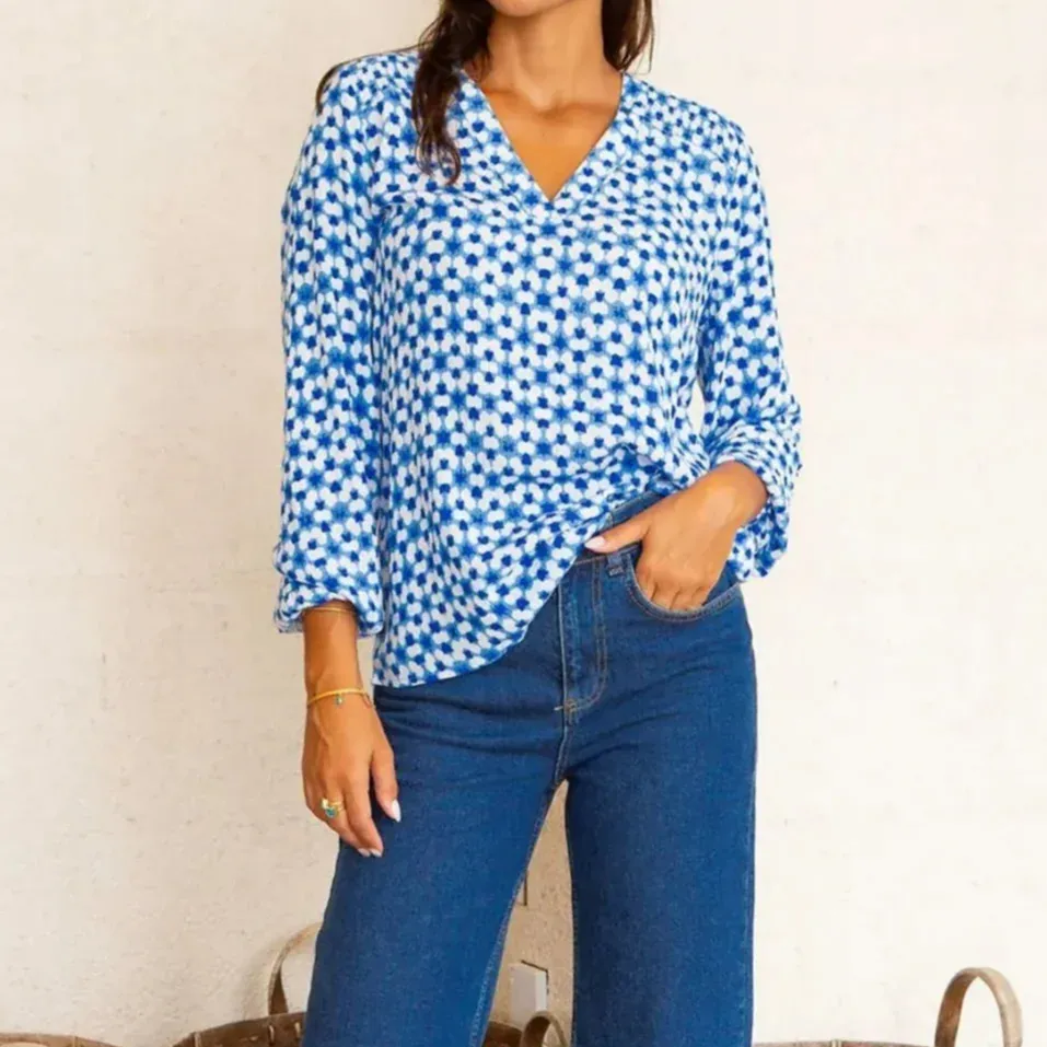Long-Sleeve Crinkle Viscose Women's Shirt