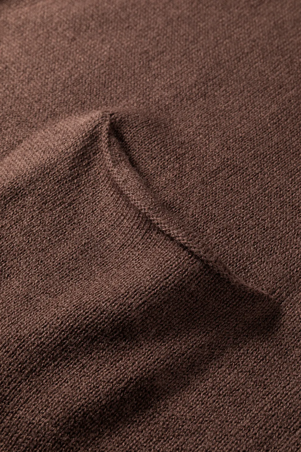 Dark Brown Ribbed Deep V Vest