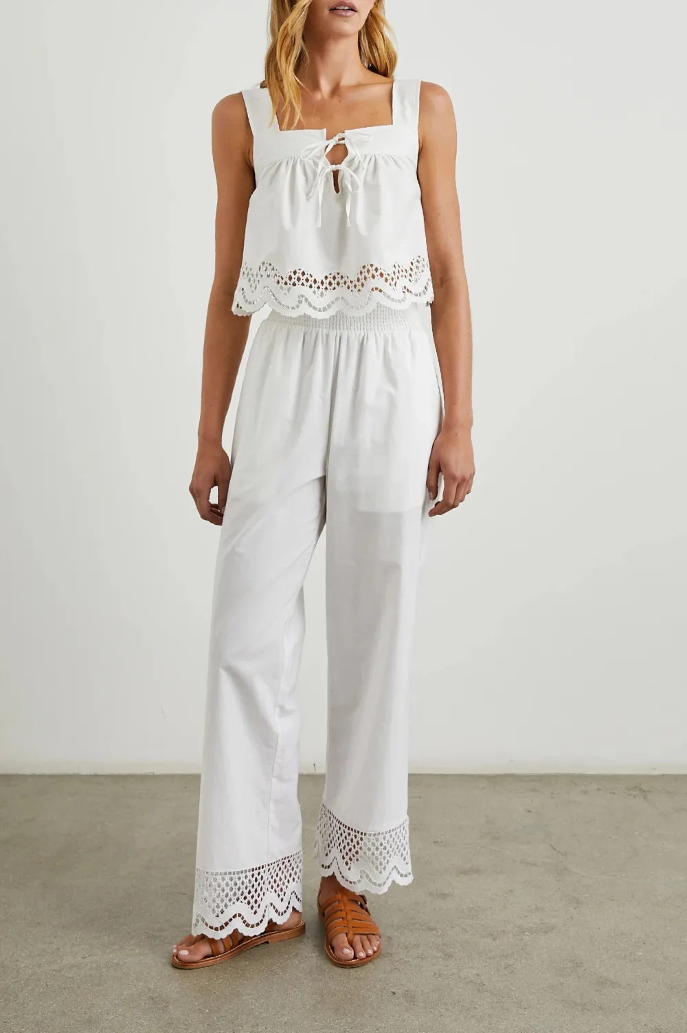 Belted Decorative Square-Necked Vest