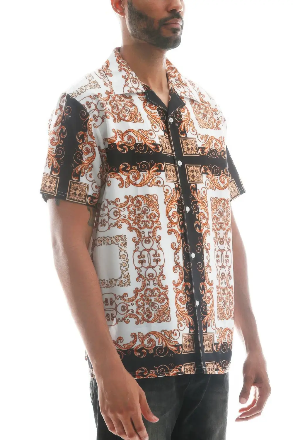 Everyday Men's Collared Print Button-Down Shirt